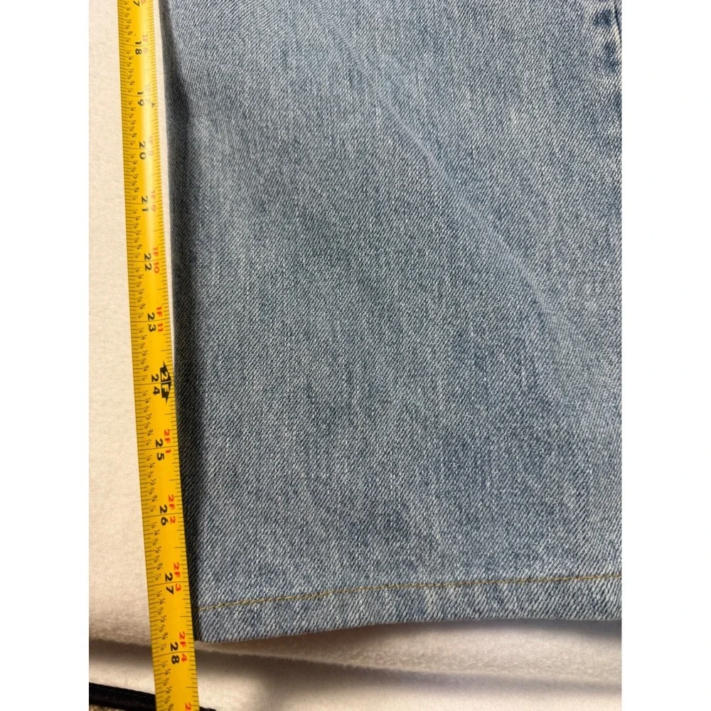 Levis 505 Regular Fit Jeans Mens 40x30 Light Wash Blue Straight‎ Leg Denim